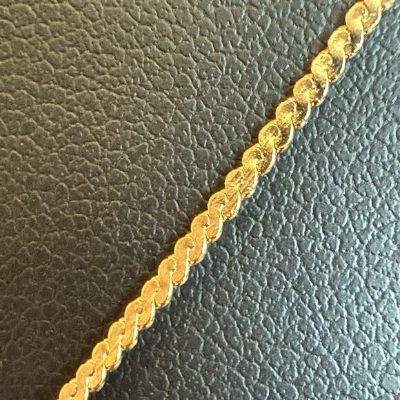 Christmas Tree Pendant Red Green Clear Rhinestones Gold Tone Necklace Vintage - Picture 6 of 7